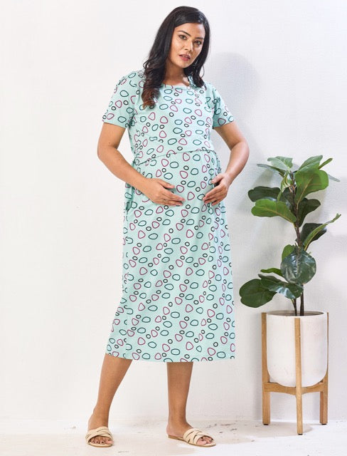 Hosiery Cotton Mom's careZipless Feeding Wear - Mangai Nighties 