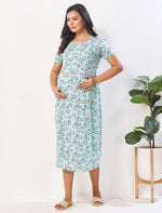Mom's Feeding Friendly Zipless easy Flip Open Feeding Maxi - Mangai Nighties 