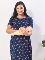 Hosiery maternity feeding frock for pregnancy women - Mangai Nighties 