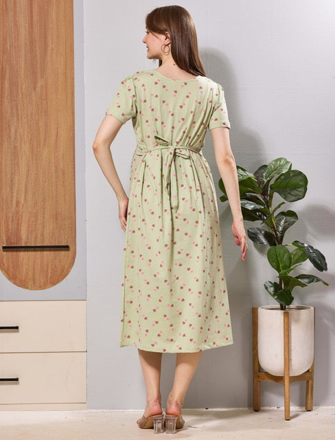 Hosiery Back Tie Rope Zipless Feeding Wear - Mangai Nighties 