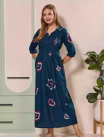 Blue Alpine Kurti Style Dress- Mangai Nighties