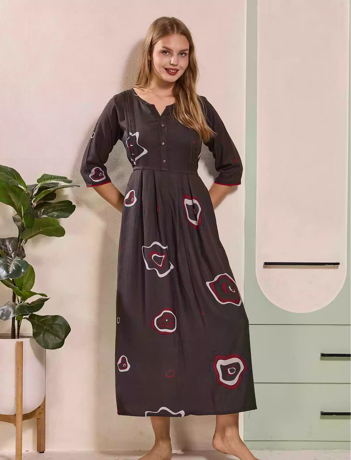 Coffee Brown Alpine Kurti Style – Mangai nighties