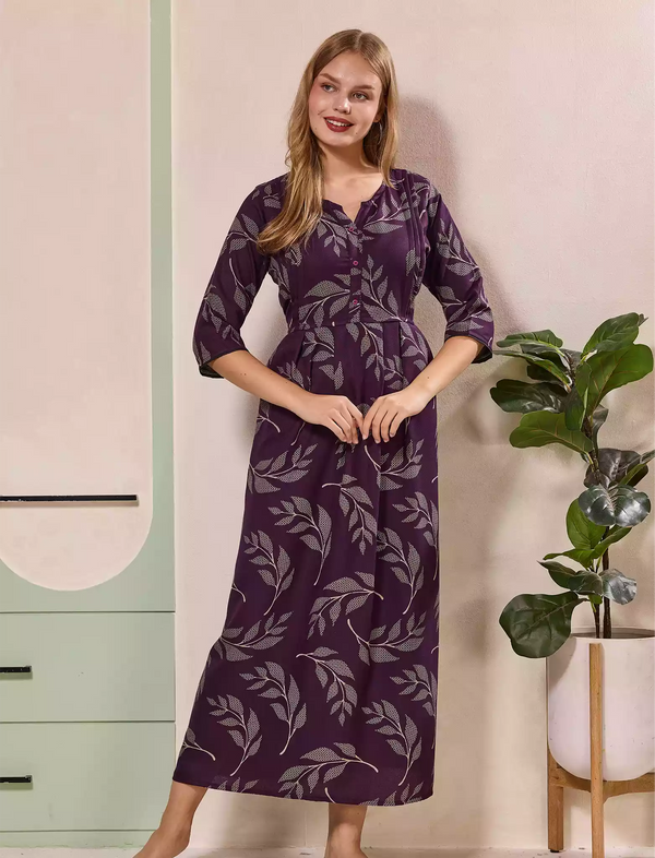 Purple Alpine Kurti Style – Mangai nighties