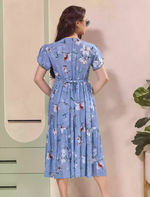 Floral Print Petal Sleeve Maxi with Side Pocket | Mangai Nighties