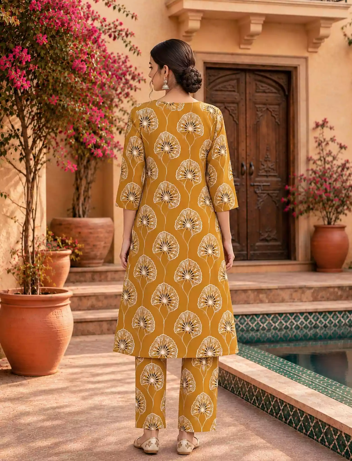 Rayon Floral Co-ord Set for Women | Long Sleeve Top & Bottom Sets- Mangai Nighties