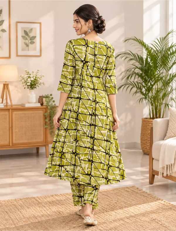 Rayon Co-ord Set for Women | Long Top & Bottom | Casual Wear Look - Mangai Nighties