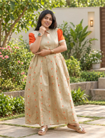 MANGAI New Festive Maternity Wear | Invisible Feeding Zipper | Side Pocket | Adjustable Back Tie Rope | Long Top Casual Wear (MFW-N)