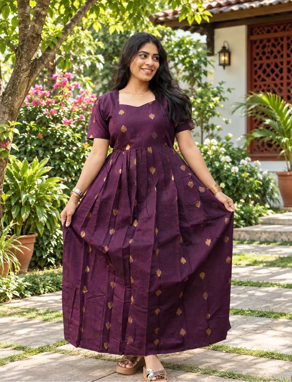 MANGAI New Festive Maternity Wear | Invisible Feeding Zipper | Side Pocket | Adjustable Back Tie Rope | Long Top Casual Wear (MFW-N)