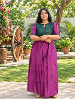 MANGAI New Festive Maternity Wear | Invisible Feeding Zipper | Side Pocket | Adjustable Back Tie Rope | Long Top Casual Wear (MFW-N)