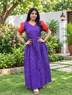 MANGAI New Festive Maternity Wear | Invisible Feeding Zipper | Side Pocket | Adjustable Back Tie Rope | Long Top Casual Wear (MFW-N)