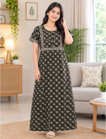 Cotton FROCK Model Casual Wear Nighties | Stylish Pleated Frock Style | Multipurpose Nighties | Pregnancy Wear | Pleated Model | Stylish Nighties for Stylish Women (PWC)