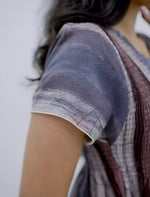 Alpine Stripe Printed Smocking Nighty with Pleats - Mangai Nighties