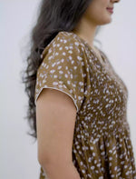 Alpine Floral Printed Smocking Nighty with Pocket – Mangai Nighties
