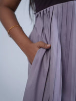 Brown Rayon Maxi Dress with Functional Side Pocket - Mangai Nighties