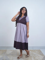 Brown Rayon Embroidery Maxi Dress - Mangai Nighties