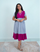 Large / Magenta Pink with Pastel Blue