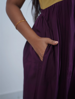 Plain Rayon Mix & Match Embroidery Maxi with Back Tie | Mangai Nighties