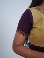 Plain Rayon Mix & Match Embroidery Maxi with Back Tie | Mangai Nighties