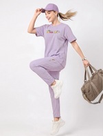 Lavender Tencel Printed Co Ord Set for Women