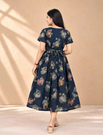 Festive Wear Paisley Print Rayon Vatican Flared Maxi Frock - Mangai Nighties