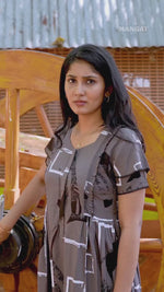 MANGAI Rayon Frock Nighties | Front Open Lengthy Zipper Comforts Feeding | Fancy Double Layered Sleeve's | Post & Pre Pregnancy's and Casual Wear | Side Pocket |Versatile Rayon Frock Night Gown's for Stylish Women's (RFF)