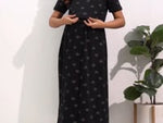 Hosiery Cotton Flip Open Zipless Maternity Maxi Pregnancy wear - Mangai Nighties 