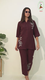 MANGAI Premium Cotton Printed Night Suits | Stylish Print's All Over | Top & Bottom Set | 3/4 Sleeve | Trendy Night Suits for Stylish Women's (MLNS)