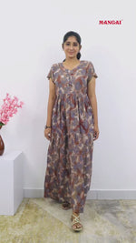 Stylish Alpine 3 Layer Frock Model Nighties| Fancy Sleeves & Neck Pattern| Side Pocket with Back Tie Rope | Perfect Nightwear Trendy Women's (AFK)