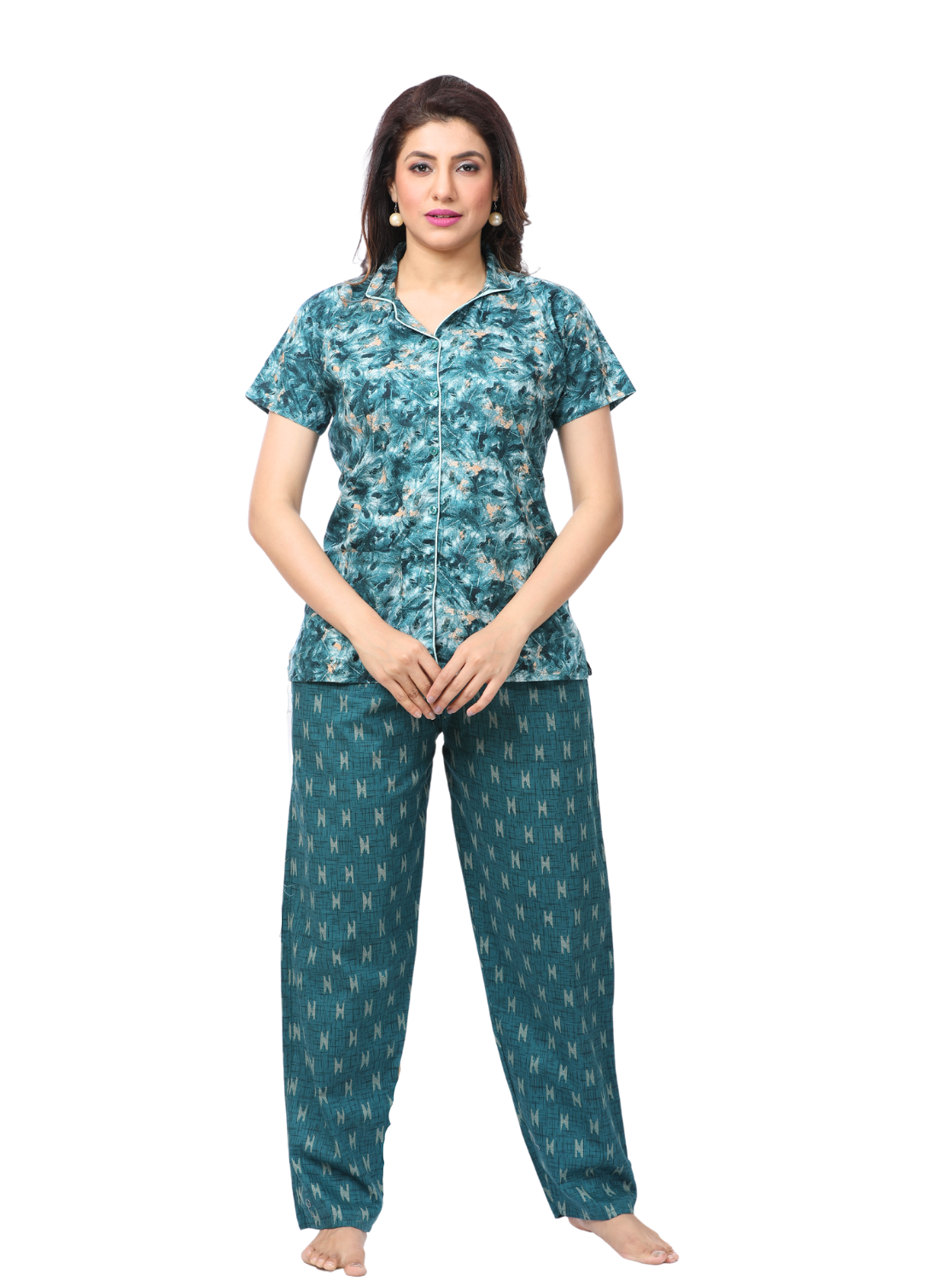 New ONLY MINE Summer Arrival Premium Cotton Night Suits - Top & Bottom Set