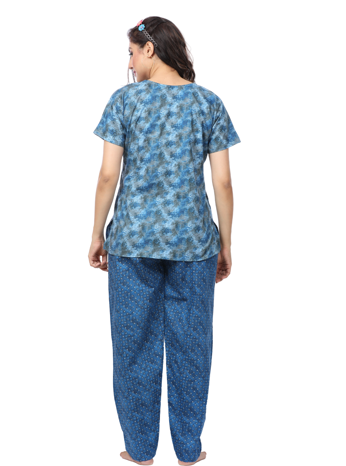 ONLY MINE Summer New Arrival Premium Cotton Night Suits - Latest Collection's Top & Bottom Set